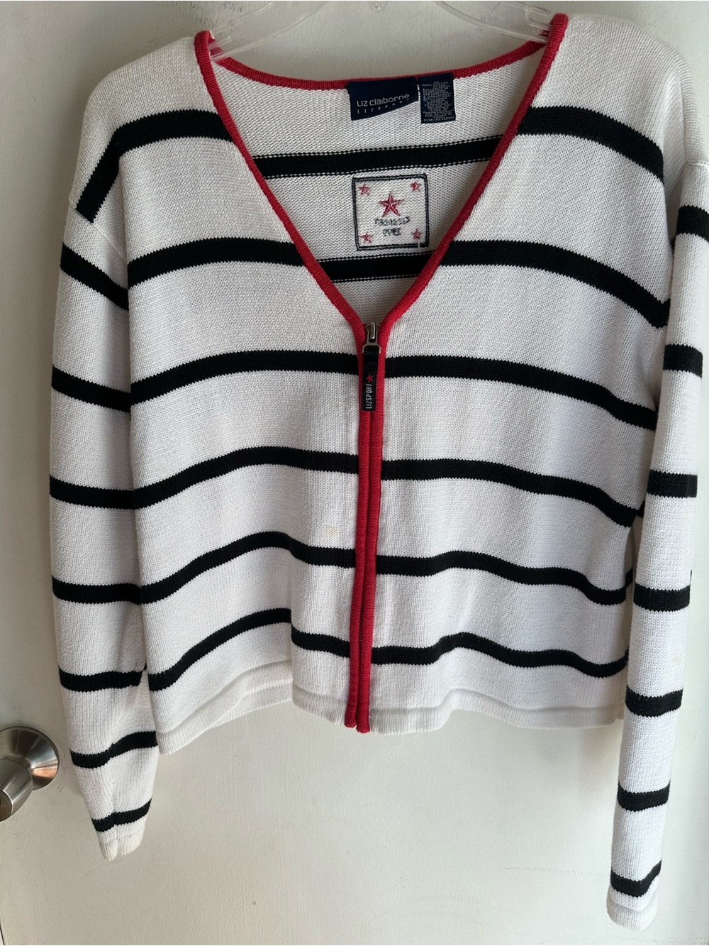 Vintage 1999 Liz Claiborne LizSport Full Zip Cardigan Sweater